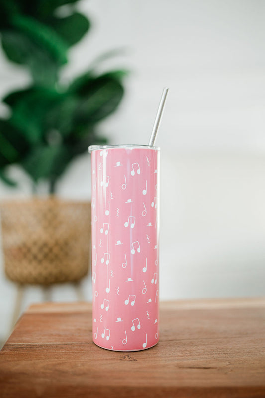 Music Note Skinny Tumbler