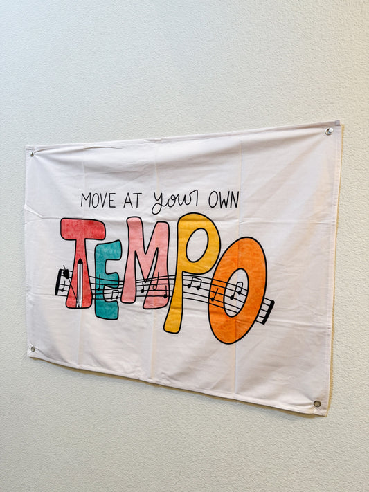 Move At Your Own Tempo Hanging Tapestry