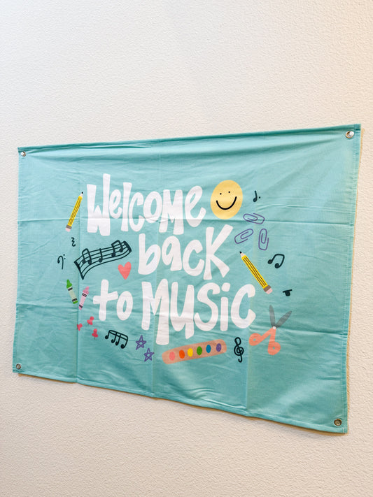 Welcome Back To Music Hanging Tapestry