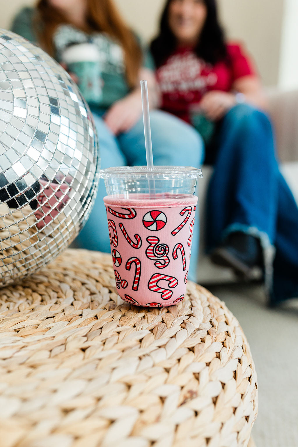Candy Cane Coffee Coozie