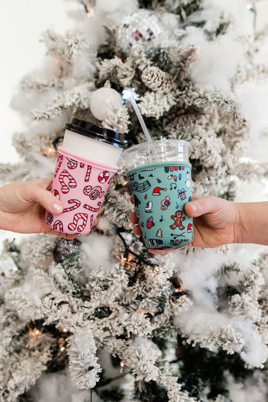 Candy Cane Coffee Coozie