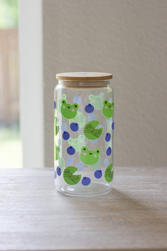 Blueberry Leapfrog Glass Can