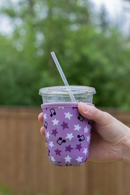 Purple Stars Coffee Coozie