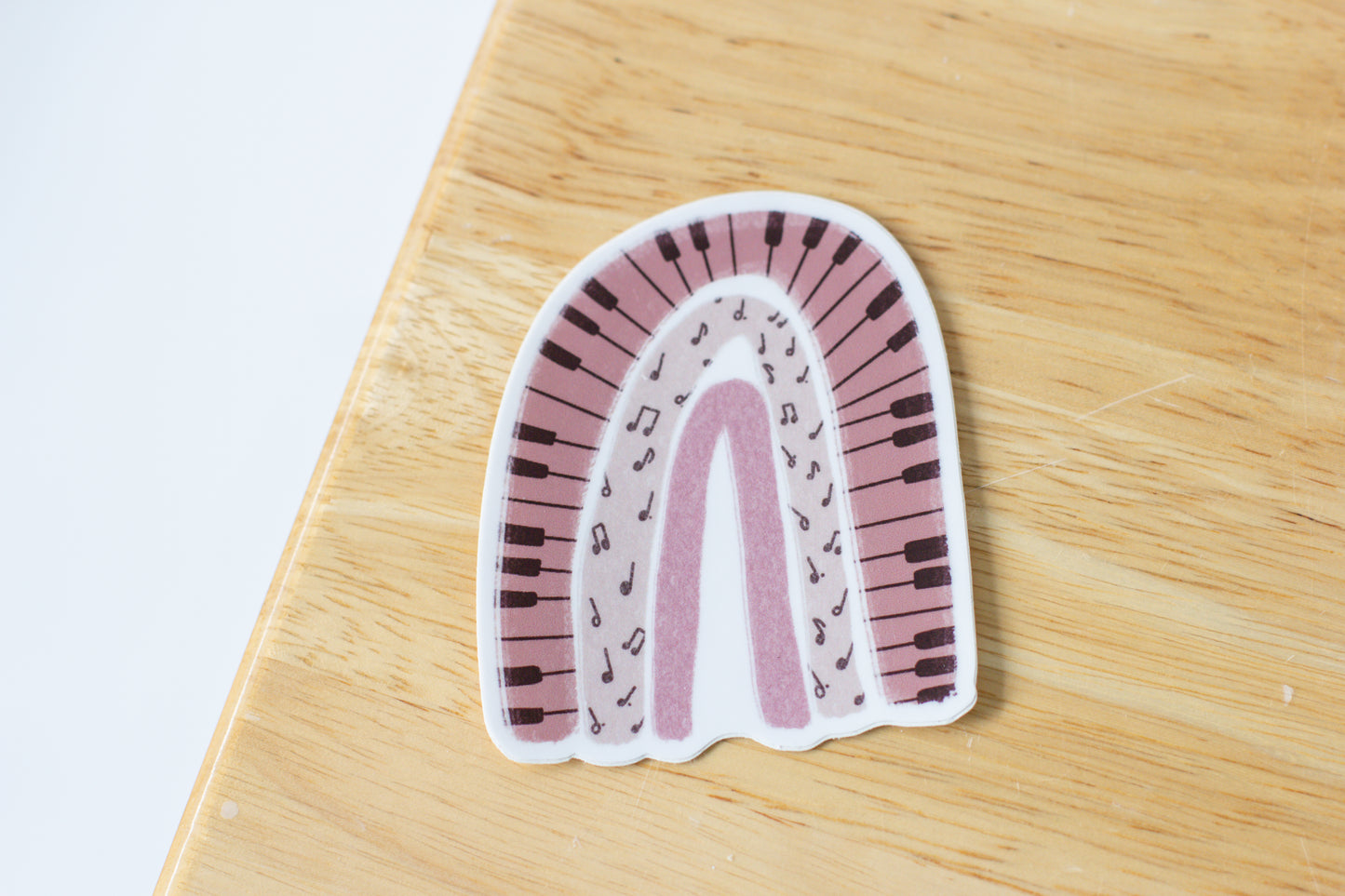 Pink Music Rainbow Sticker