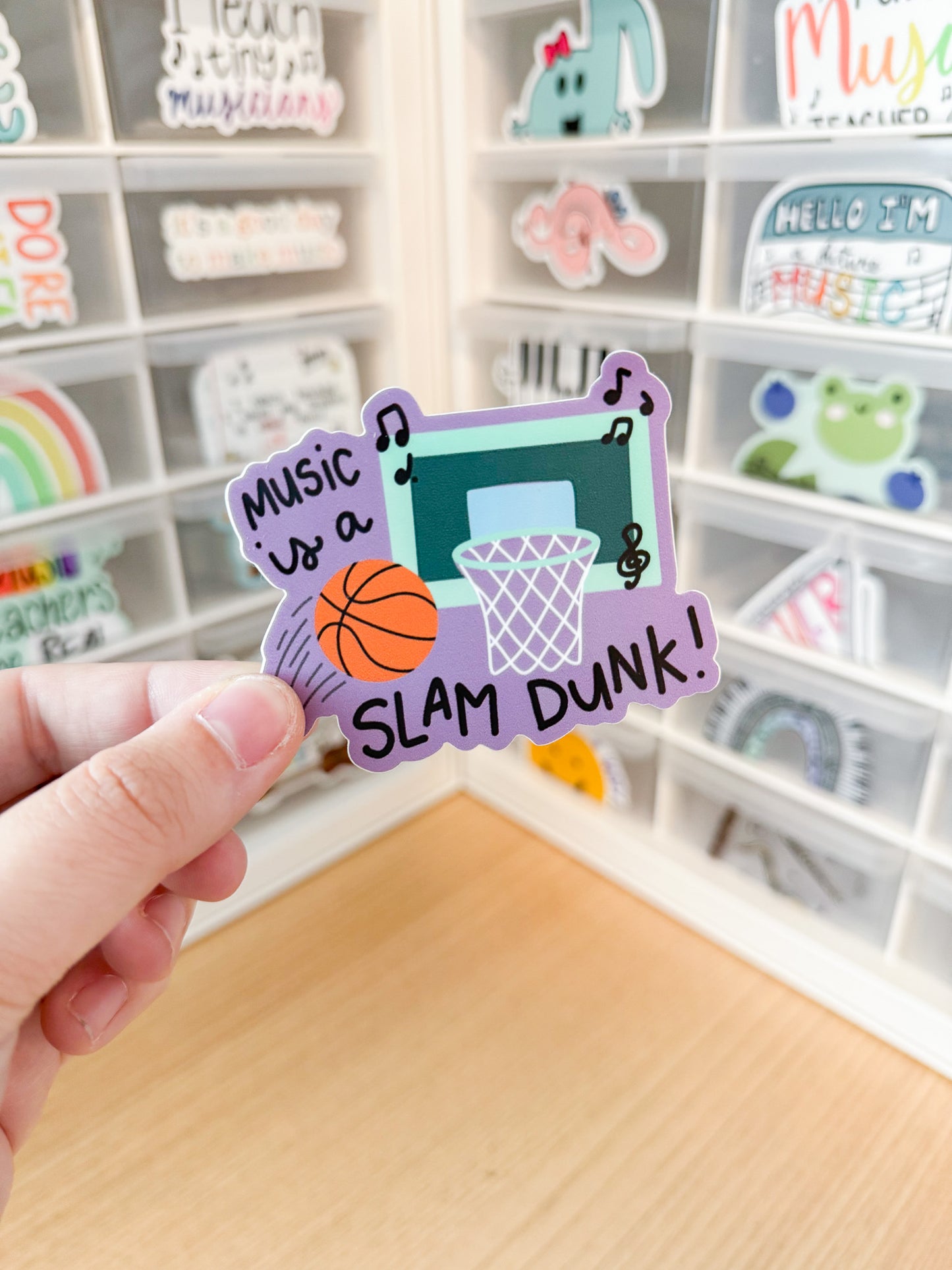 Music Is A Slam Dunk Sticker