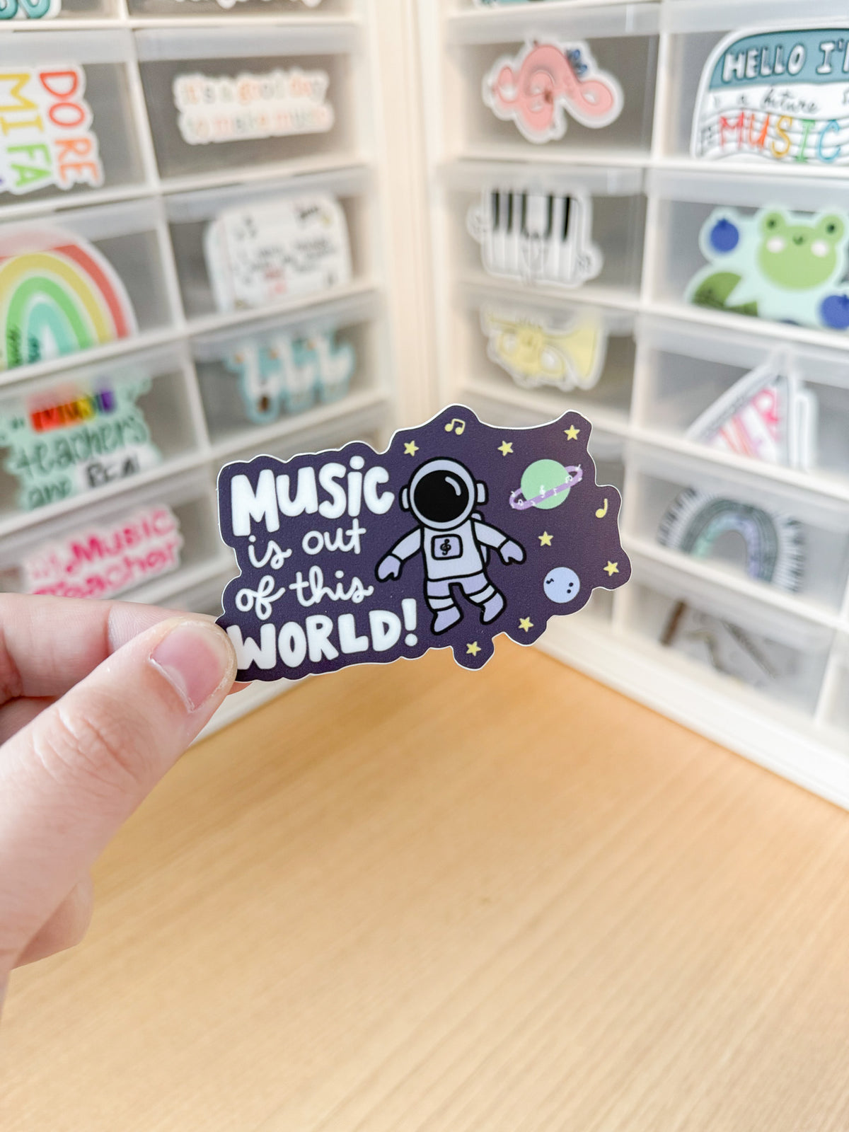 Music Is Out Of This World Sticker