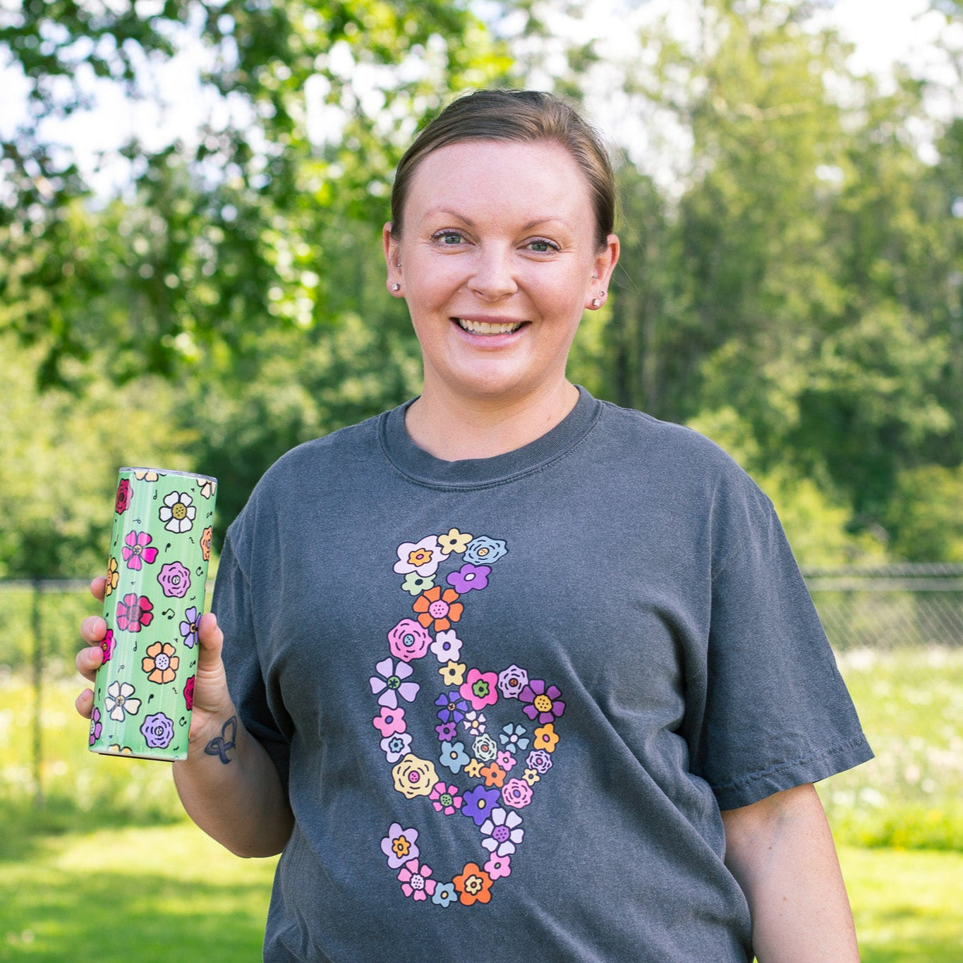 Treble Clef Flower T-Shirt