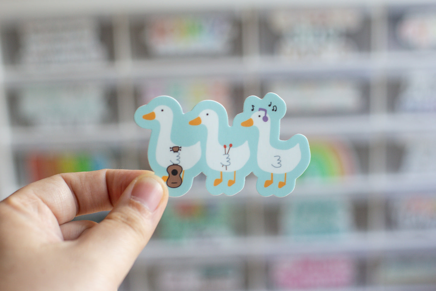 Silly Goose Trio Sticker