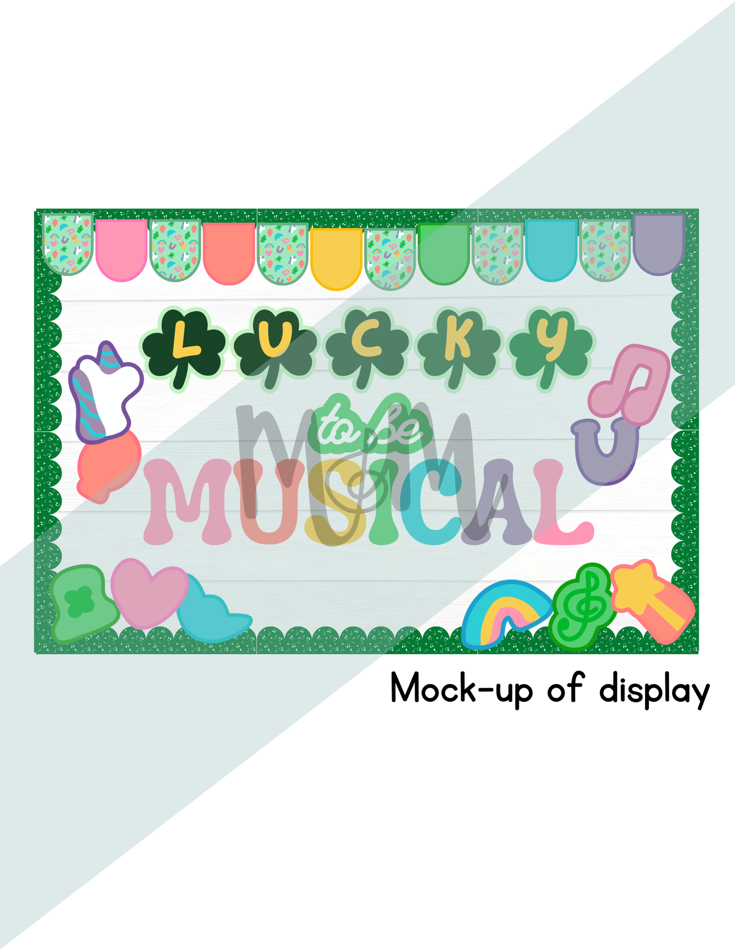 Lucky to be Musical | March Music Bulletin Board | St. Patricks Day Activity & Display DIGITAL DOWNLOAD