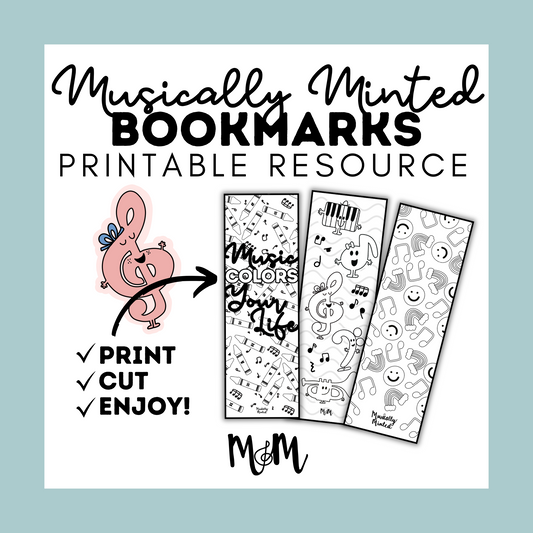 Musically Minted: Music Bookmarks DIGITAL DOWNLOAD