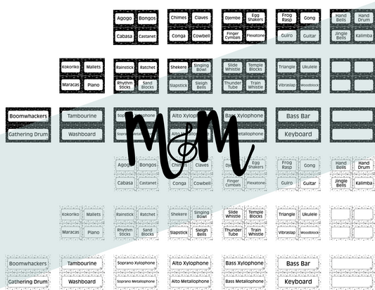 Concert Black: Instrument Labels DIGITAL DOWNLOAD