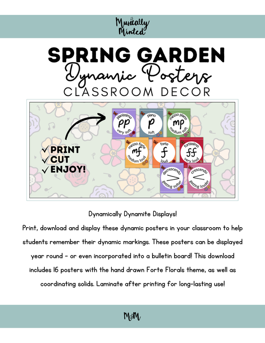 Spring Garden: Dynamic Posters DIGITAL DOWNLOAD