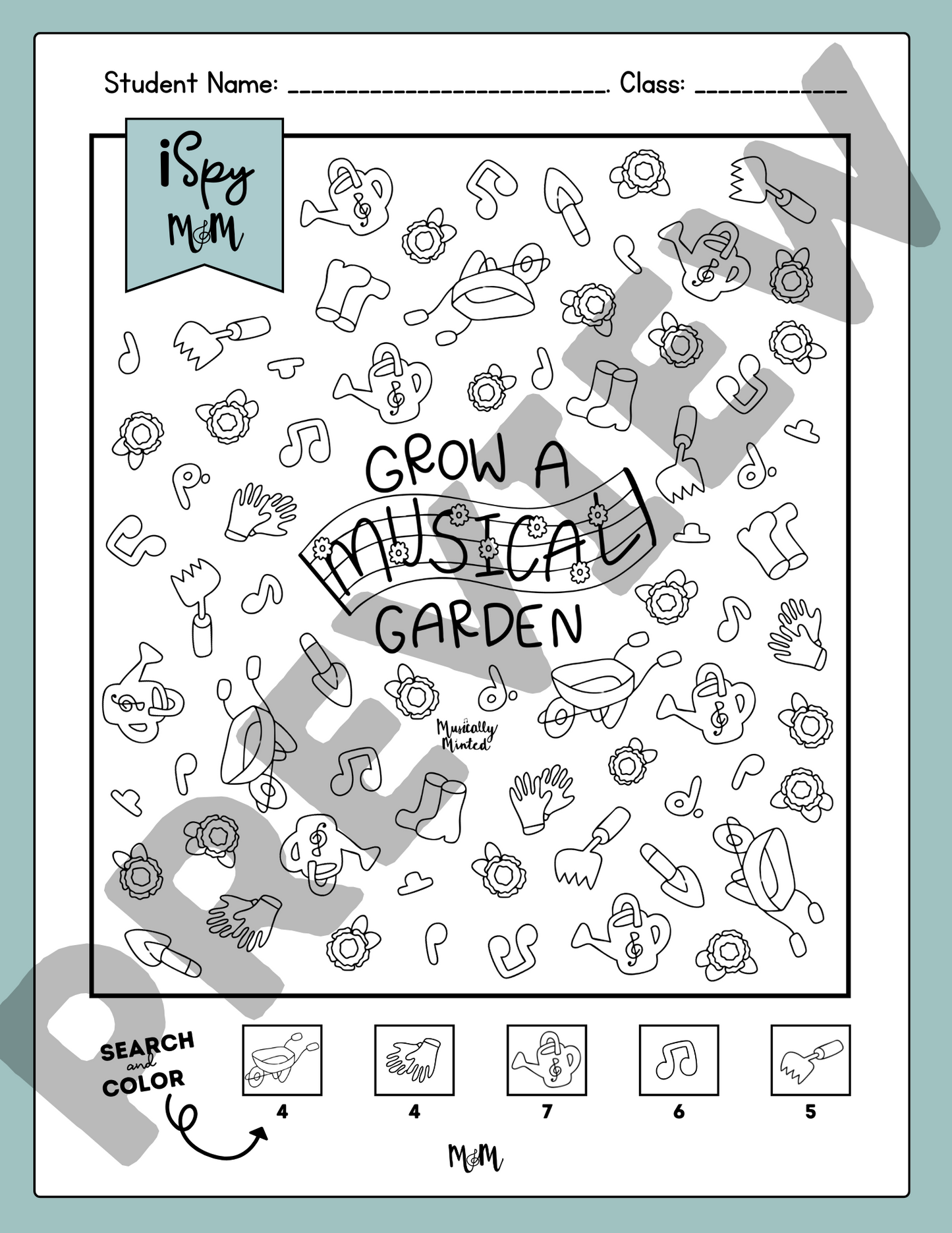 Spring Garden: Color by Solfege | Advanced Level | Music Coloring Page DIGITAL DOWNLOAD
