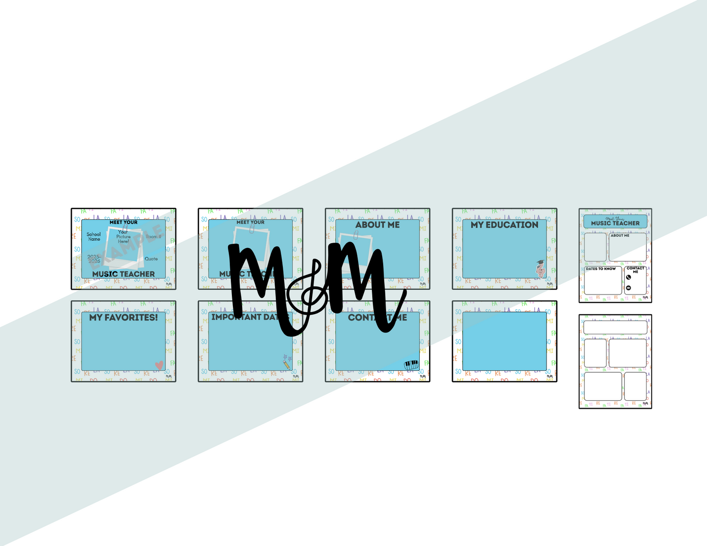 Welcome Back to Music: Editable Meet the Music Teacher Presentation and Handout DIGITAL DOWNLOAD