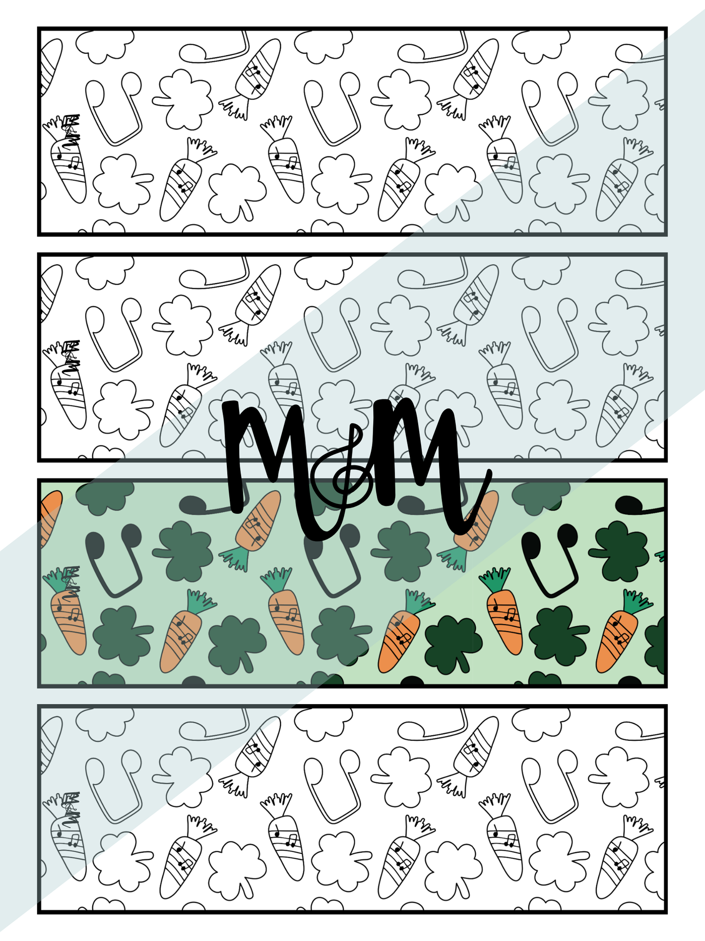 March Magic | Music Bookmarks | Printable Coloring Activity DIGITAL DOWNLOAD