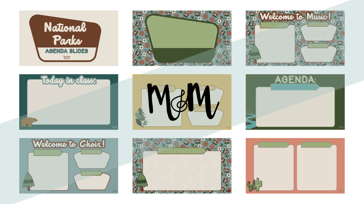 National Parks: Daily Agenda Slides | Music Classroom Digital Resource