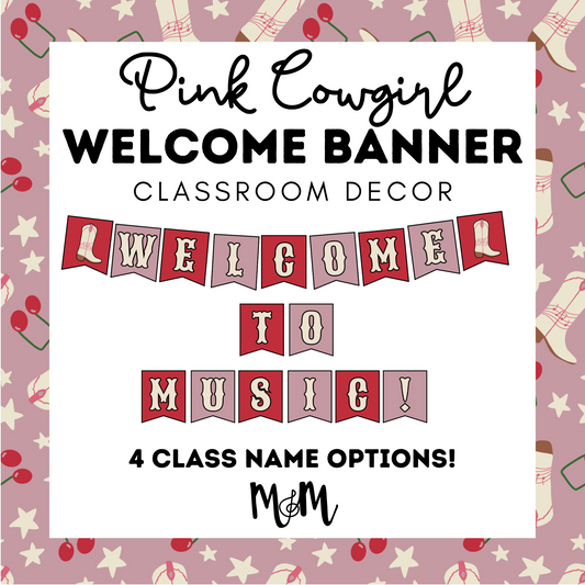 Pink Cowgirl: Welcome Banner DIGITAL DOWNLOAD