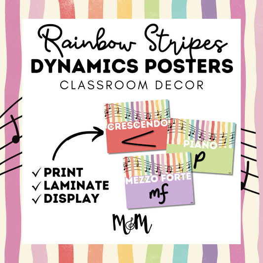 Rainbow Stripes: Dynamics Posters DIGITAL DOWNLOAD
