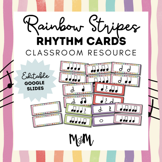 Rainbow Stripes: Rhythm Cards DIGITAL DOWNLOAD