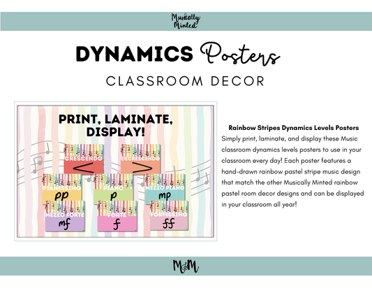 Rainbow Stripes: Dynamics Posters DIGITAL DOWNLOAD