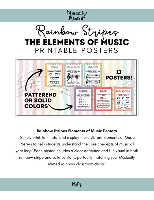 Rainbow Stripes: Elements of Music DIGITAL DOWNLOAD