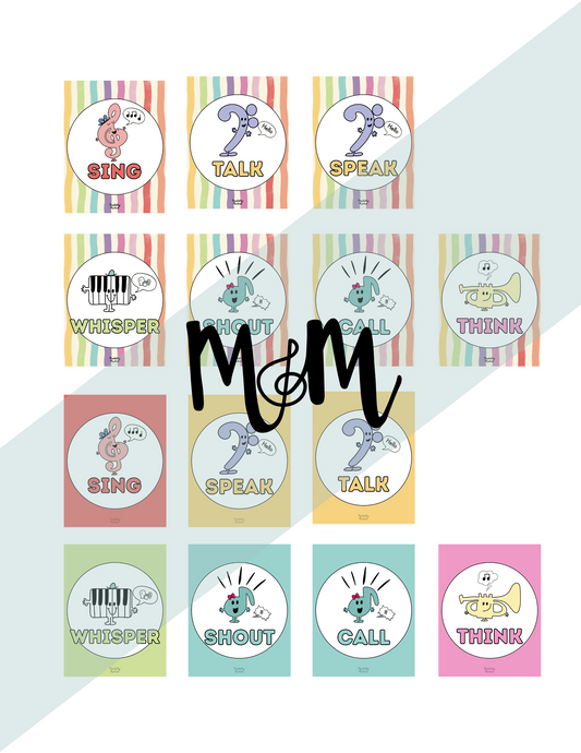 Rainbow Stripes: Five Voices Posters DIGITAL DOWNLOAD