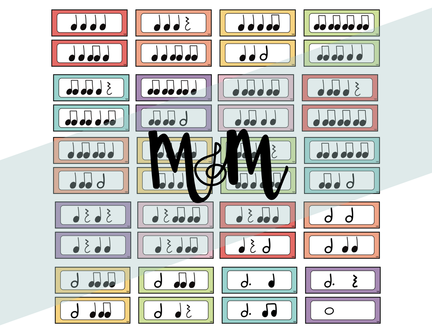 Rainbow Stripes: Rhythm Cards DIGITAL DOWNLOAD