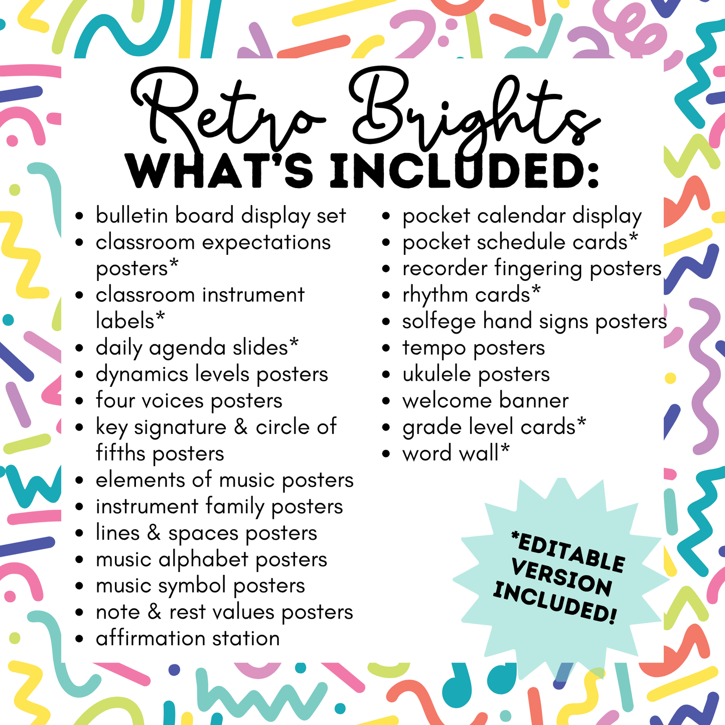 Retro Brights COMPLETE Decor Bundle