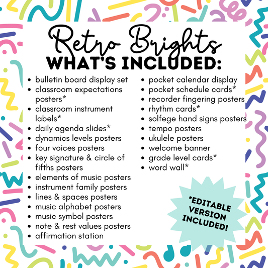 Retro Brights COMPLETE Decor Bundle