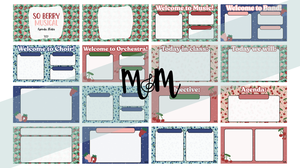 So Berry Musical | Daily Agenda Slides | Music Classroom DIGITAL RESOURCE