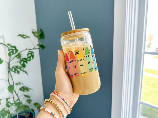 Solfege Crayons Glass Can