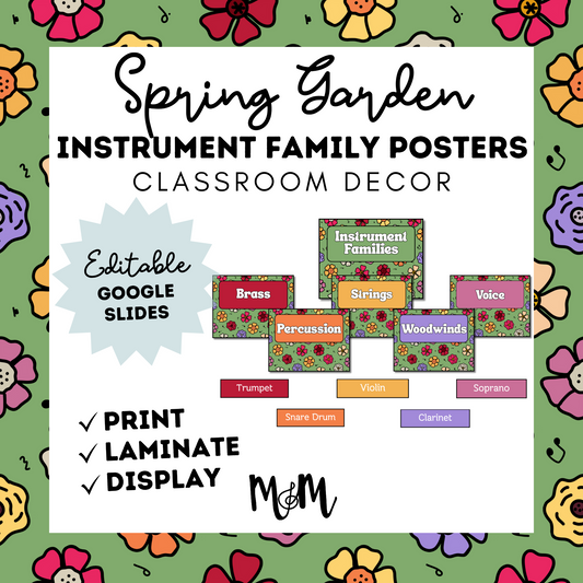 Spring Garden: Instrument Families DIGITAL DOWNLOAD