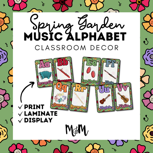 Spring Garden: Music Alphabet DIGITAL DOWNLOAD