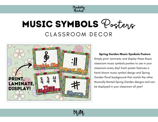 Spring Garden: Music Symbols DIGITAL DOWNLOAD