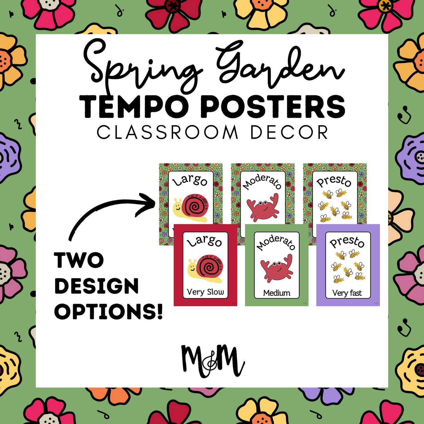 Spring Garden: Tempo Posters DIGITAL DOWNLOAD