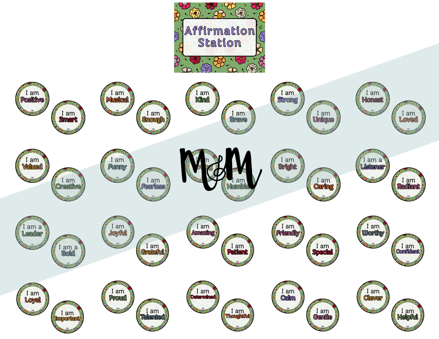 Spring Garden: Affirmation Station | Music Classroom Decor
