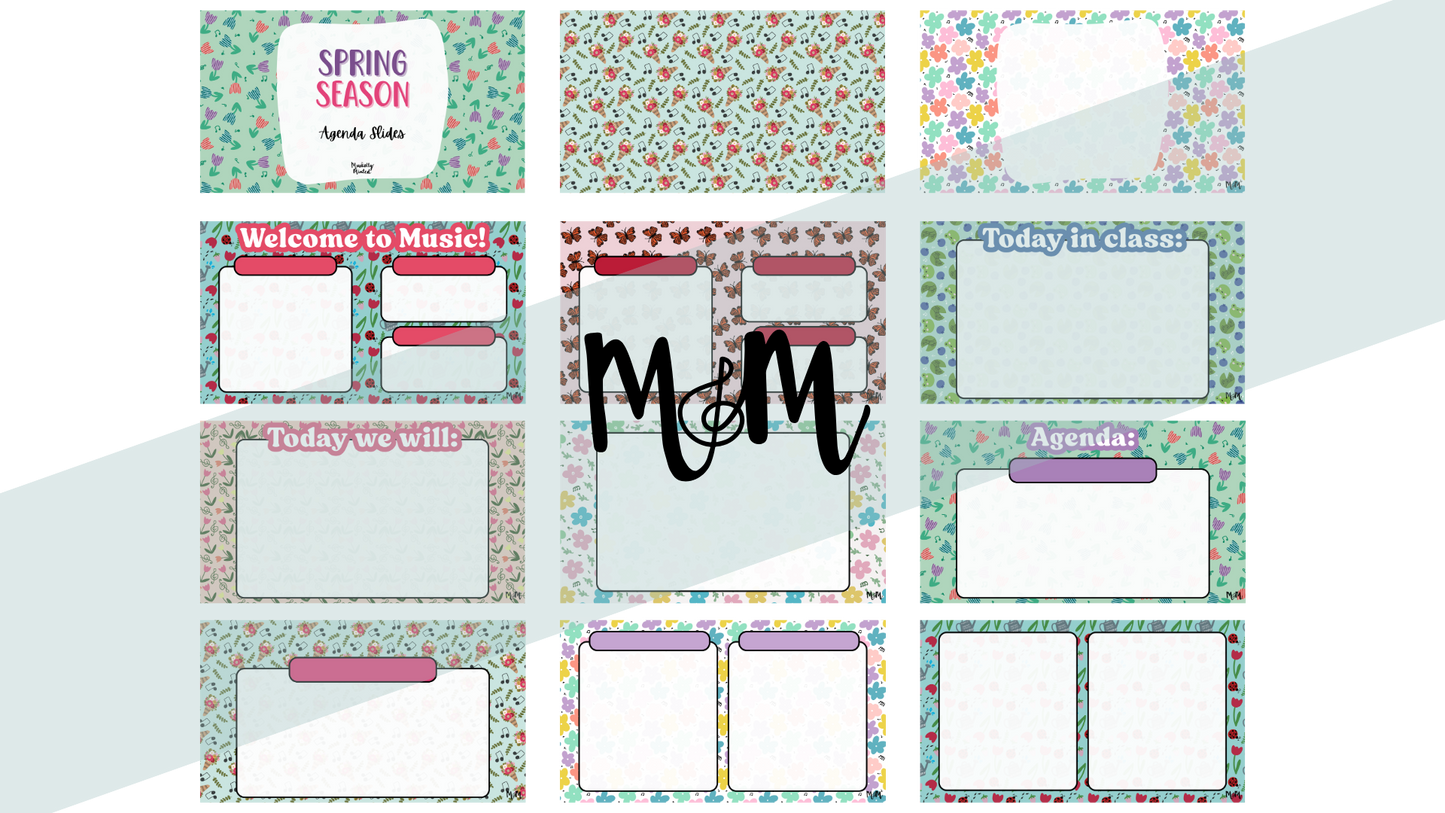 Collection of colorful school planner cards with various designs and text on a white background.