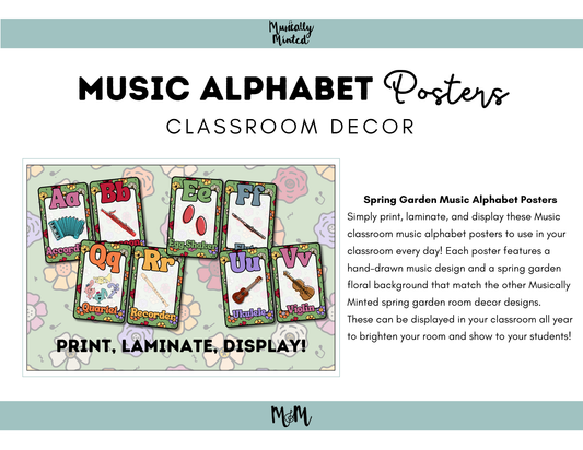 Spring Garden: Music Alphabet DIGITAL DOWNLOAD