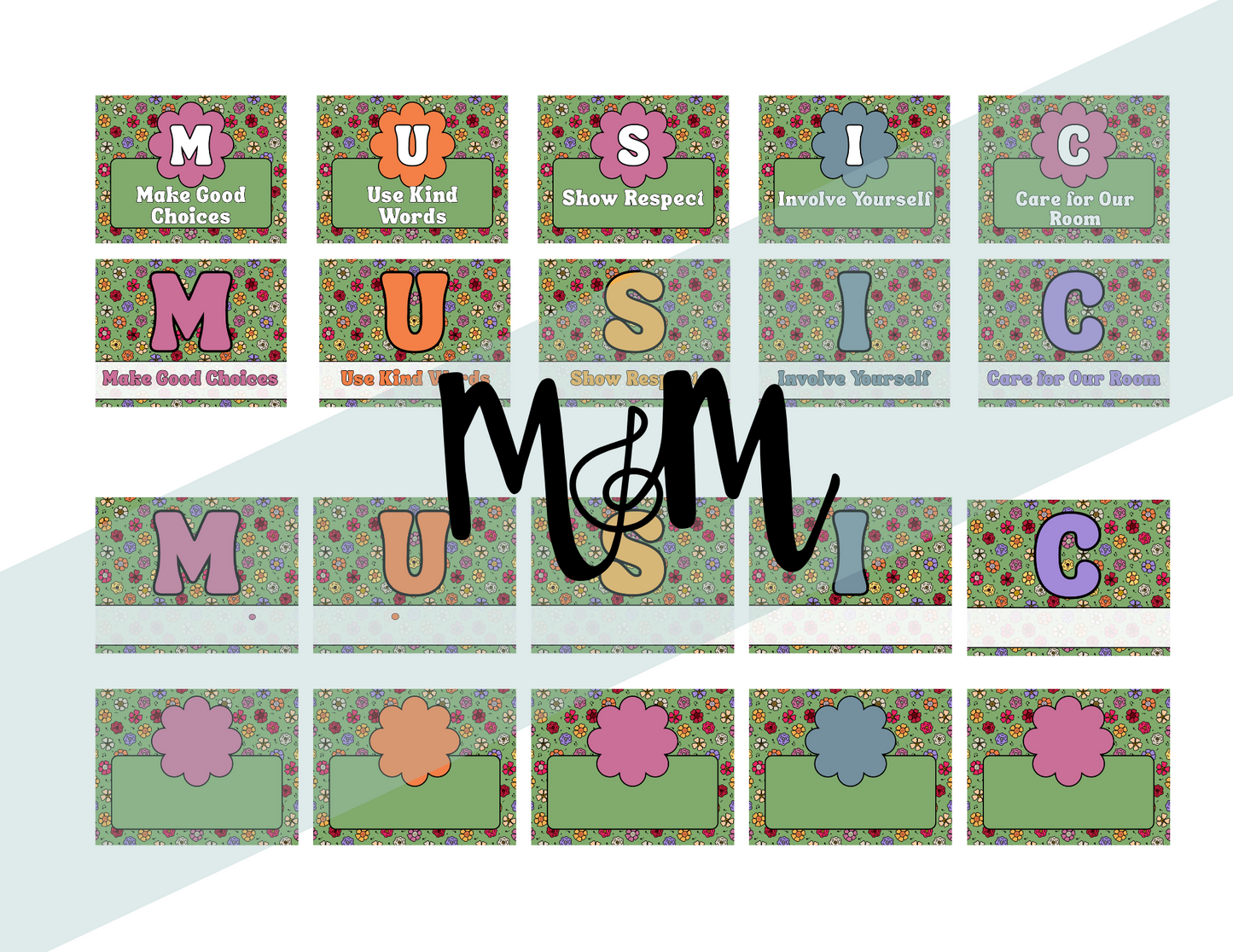 Spring Garden: Classroom Expectation Posters DIGITAL DOWNLOAD