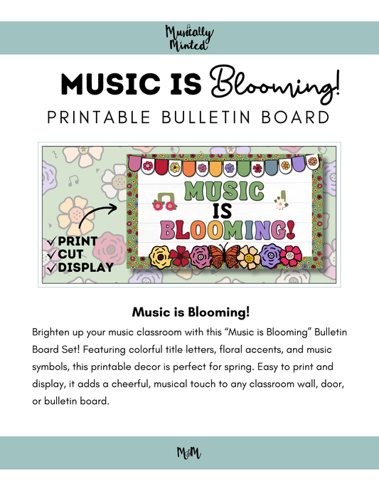 Spring Garden: Bulletin Board DIGITAL DOWNLOAD