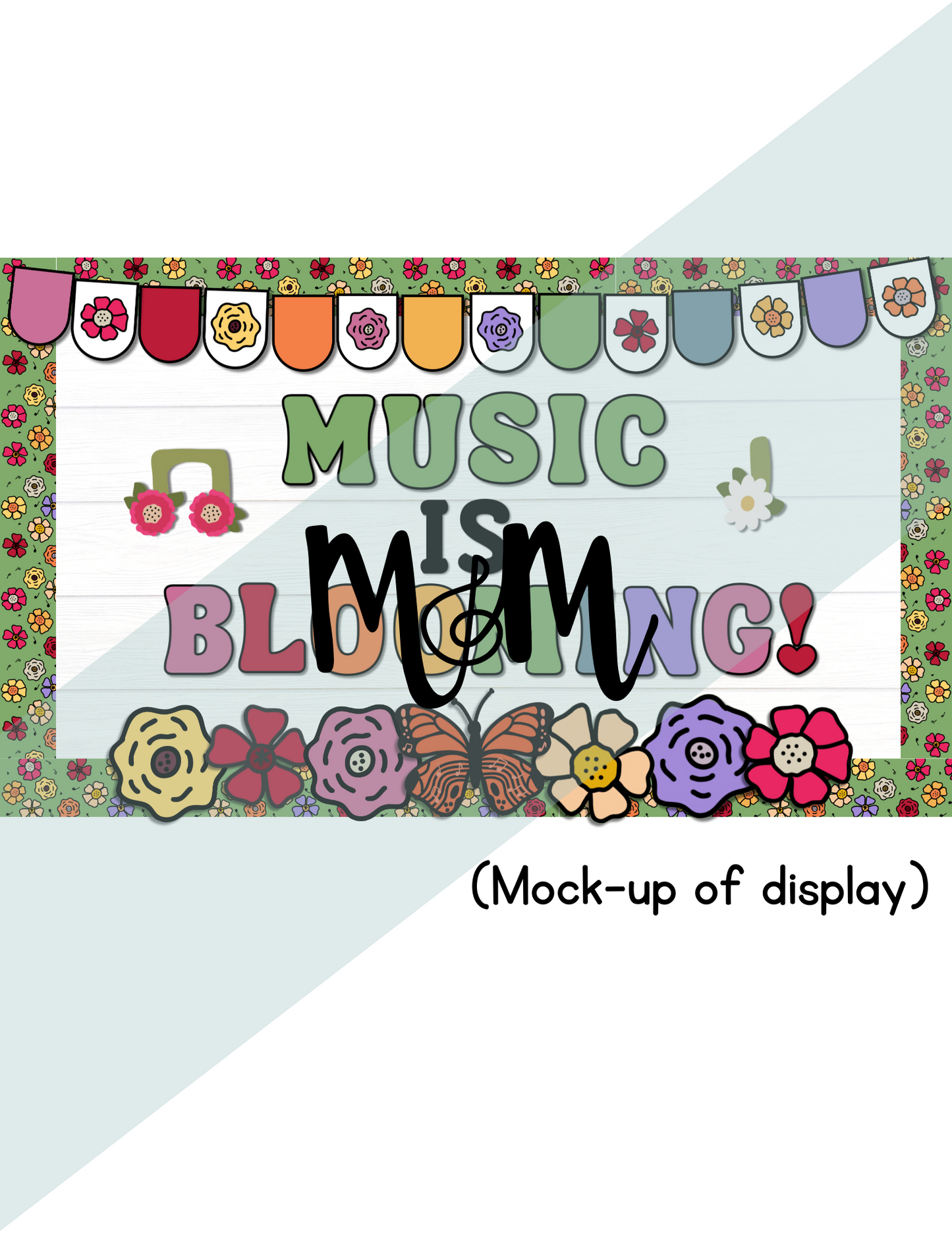 Spring Garden: Bulletin Board DIGITAL DOWNLOAD