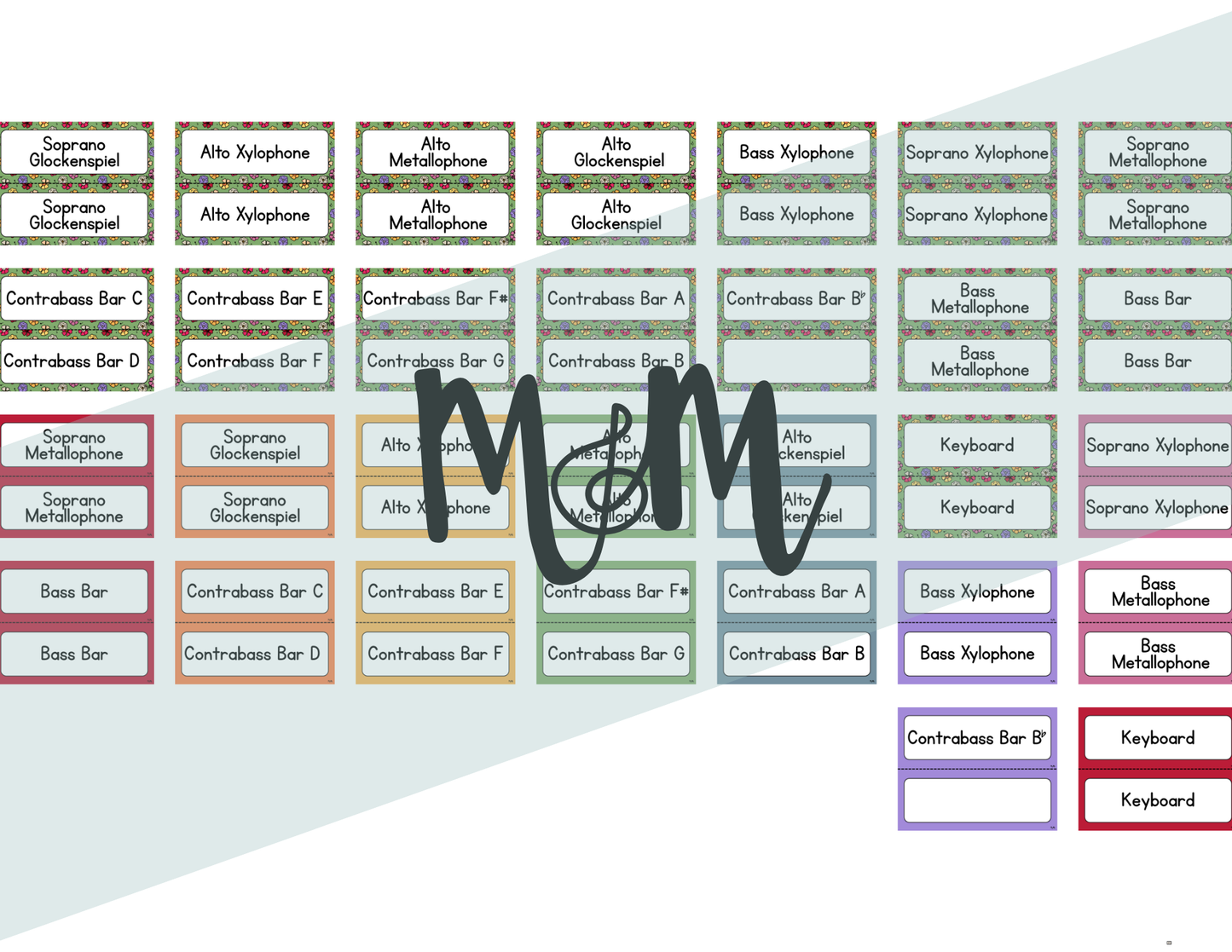 Spring Garden: Orff Rules & Expectations Posters | Music Room Decor
