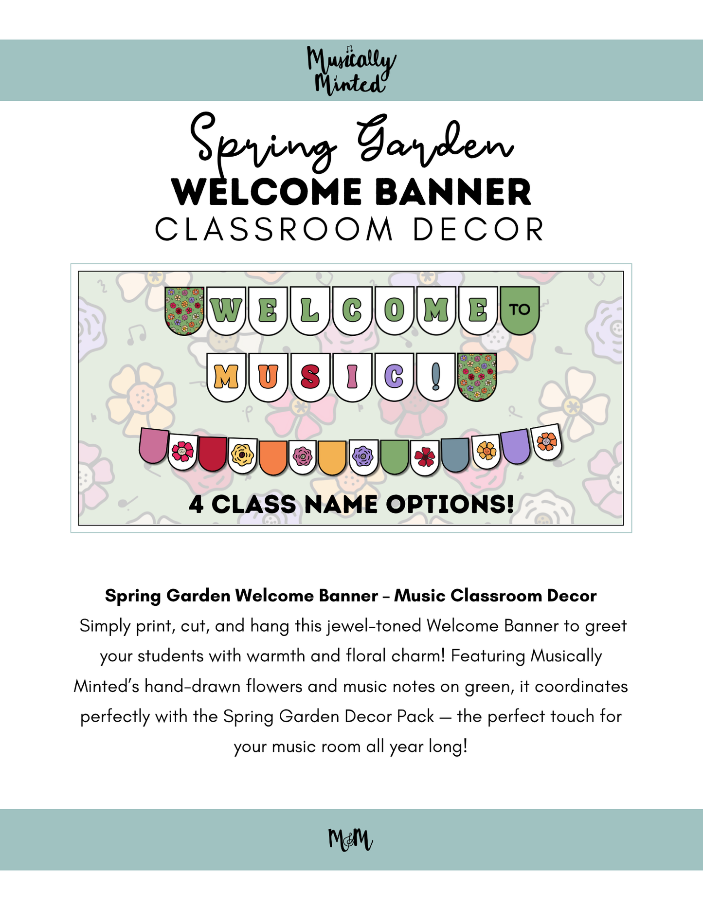 Spring Garden: Welcome Banner DIGITAL DOWNLOAD