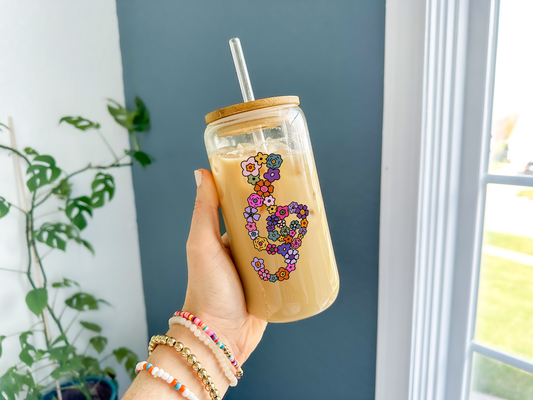 Treble Clef Flower Glass Can