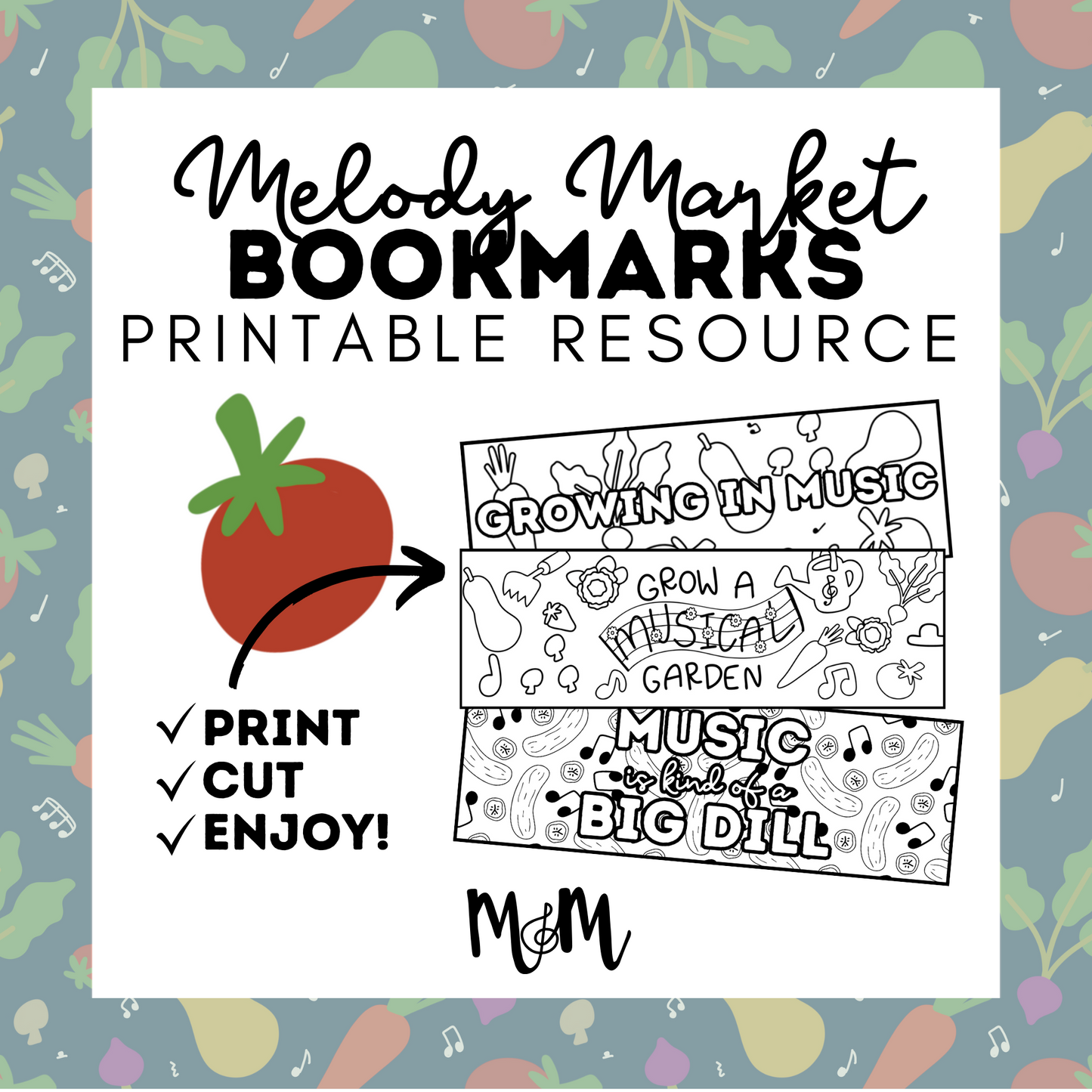 Melody Market: Music Bookmarks DIGITAL DOWNLOAD