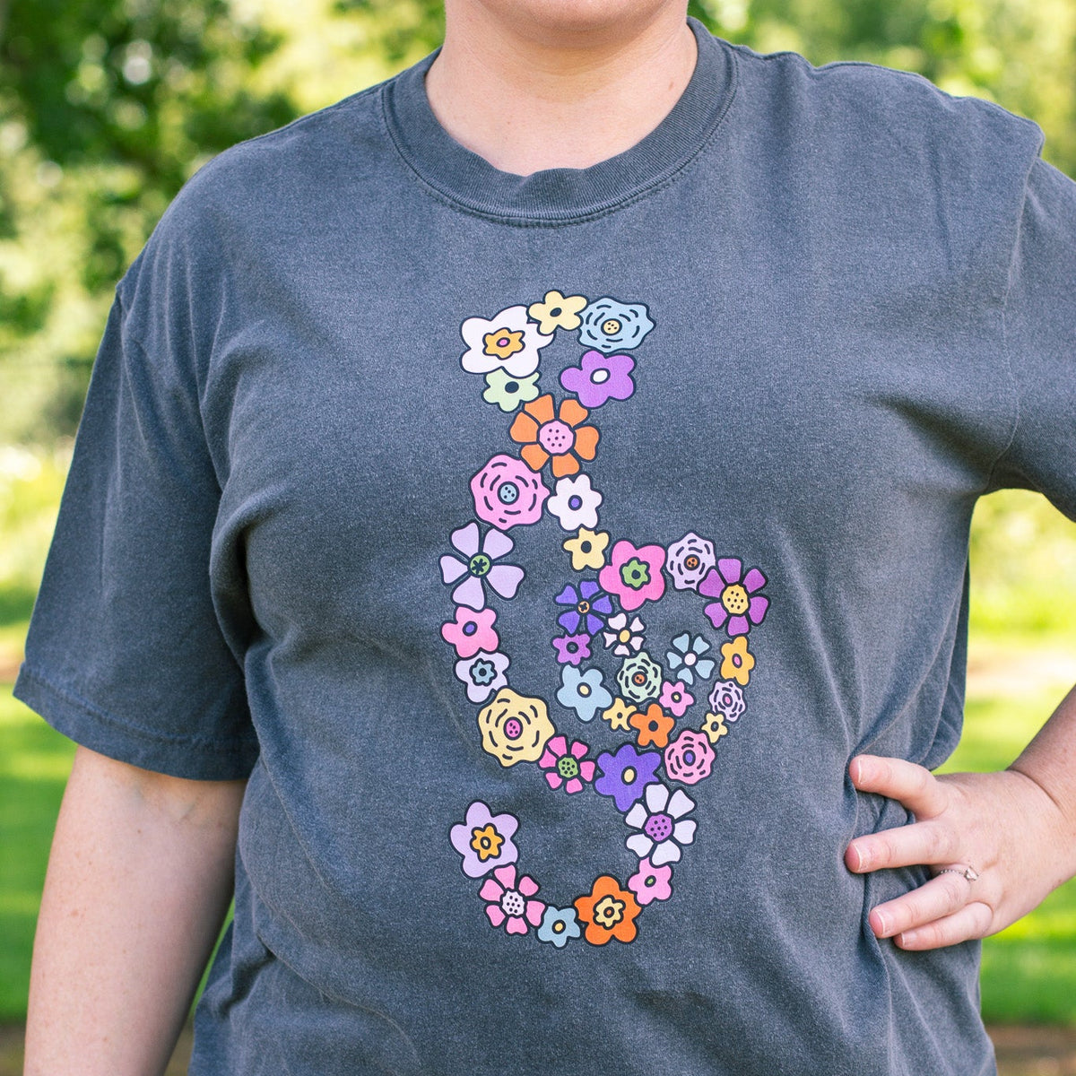 Treble Clef Flower T-Shirt