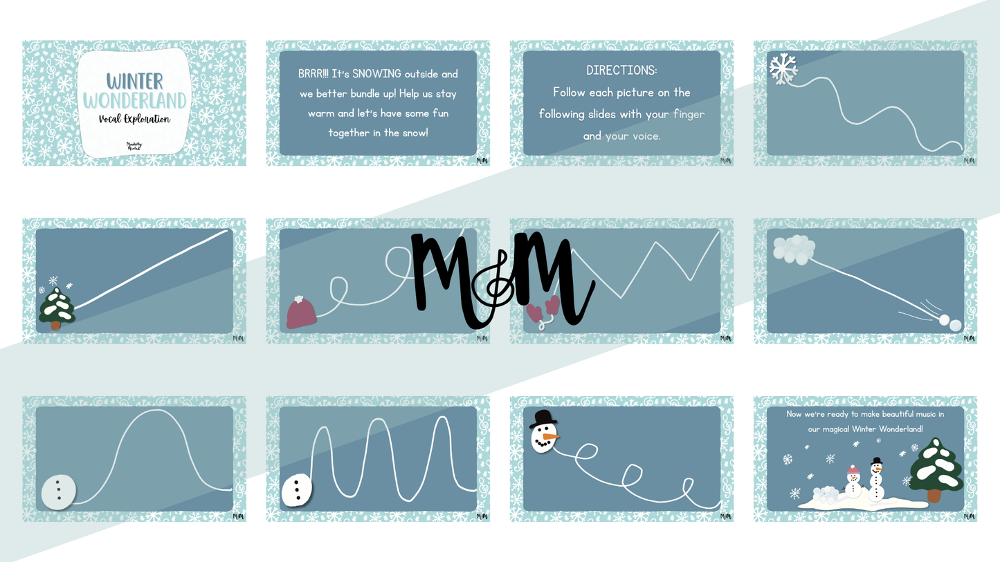 Winter Wonderland | Vocal Exploration Google Slides | Winter Vocal Exploration | Winter Themed Music Activity DIGITAL DOWNLOAD