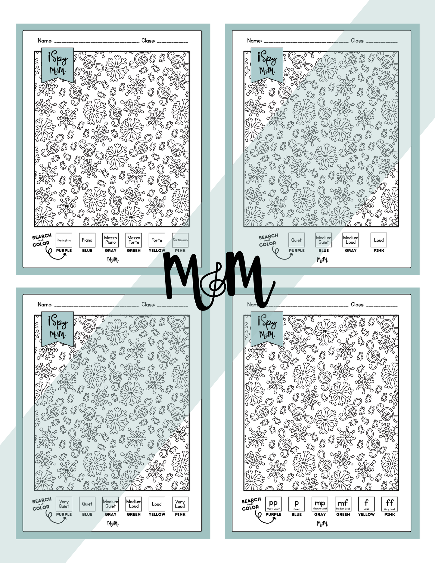 Winter Wonderland | Color by Music | iSpy Dynamics and Rhythm Values DIGITAL DOWNLOAD (Copy)