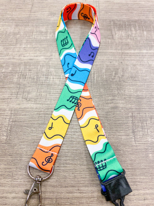 Abstract Rainbow Lanyard