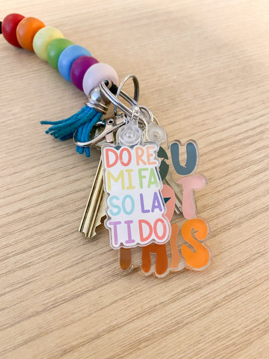 Solfege Acrylic Lanyard Charm